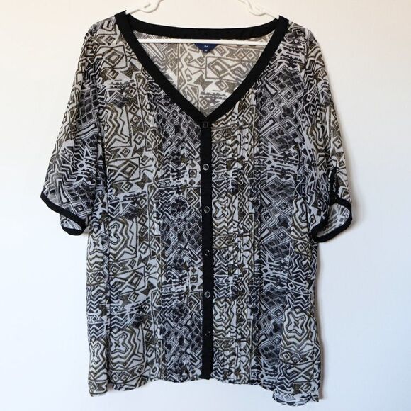 Reitmans PLUS sheer top blouse - Picture 7 of 11